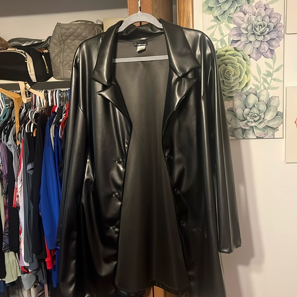Brand new lightweight faux leather coat